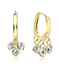 Silver Huggies Earring HO-1633-GP